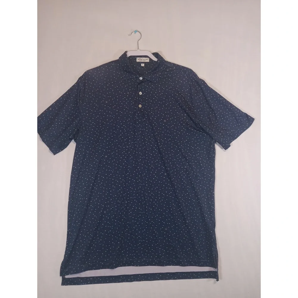 Peter Millar Summer Comfort Polo Shirt Men's Medium Colorful Graphic Print
